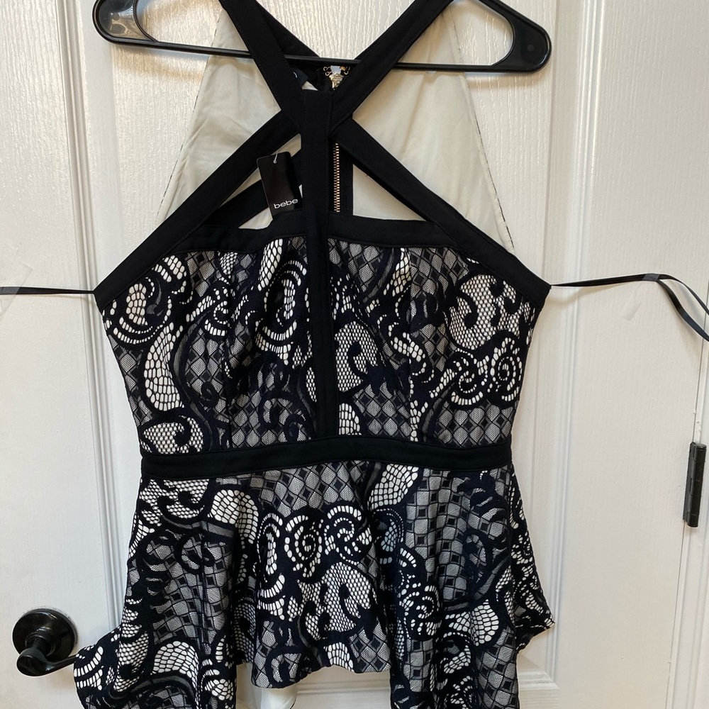 Sexy Lace Bebe Peplum Top